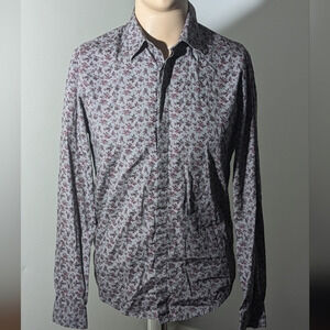 ASOS Long Sleeve Button Up Floral‎ All Over Print Shirt Men's S